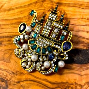 Vintage Castle Brooch